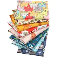 OEM Fat Quarters Bundle 8x 40x50 cm Cartoon Tiere 100% Baumwolle