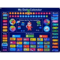 Merkloos Kinderplaner XXL – Pädagogischer Kalender, 100 x 70 cm – im Montessori-Stil