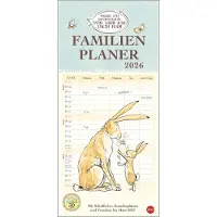 Merkloos Familienplaner 2026 – Wandkalender mit 5 Spalten und Illustrationen
