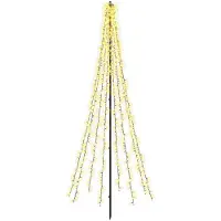 Syfax LED-Weihnachtsbaum EKENAS 235 cm 1000 LEDs Warmes Weiß Stahl