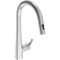 Hansa HANSADESIGNO Style Comfort-Küchenarmatur, Standmontage, Ausladung 231mm, 5136228380, Farbe: Stahl gebürstet