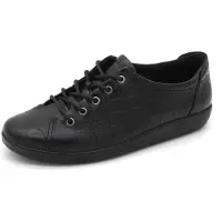 Ecco Schnürschuhe Damen Soft 2.0 Black Black-Schuhgröße 39