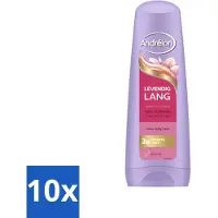 Unilever 10 x Andrélon Conditioner Levendig Lang - 200 ml - Vorteilspackung - 10 Stücke