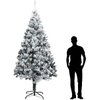 Selius Künstlicher Weihnachtsbaum für Innen- und Außenbereich – Großer, schneebedeckter Baum mit einem Stamm aus Metall, 300 cm hoch
