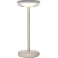 ZOLUNA Solar Tischleuchte Bobbie Sand – Dimmbar via Touch – USB-C aufladbar – 160 Lumen – Warmweißes Licht (2700K) – IP44 Wetterfest – Kabellose