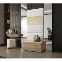 Furnitech GF76 Flur Dielenmöbel Garderobenschrank Dielenschrank Schuhschrank Flurmöbel Set Spiegel Matt (GF76-21S-M3)