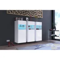 Furnitech K3 Modernes Wohnzimmer, Kommode, Schrank, Sideboard, Schlafzimmer, Esszimmer, Wohnzimmermöbel (Möbel ohne LED, K3-HG-W2)