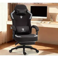 Selius Ergonomischer Bürostuhl - Bürostuhl - Computerstuhl - Arbeitshocker - Verstellbare Rückenlehne - Mit Fußstütze