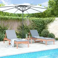 Selius Holzliege - Holz-Loungestuhl - Gartenstuhl - Terrassenstuhl - Verstellbare Rückenlehne - Massives Fichtenholz