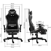 Selius Gaming-Stuhl – Bürostuhl im Rennwagen-Design mit Memory-Schaum und Fußstütze