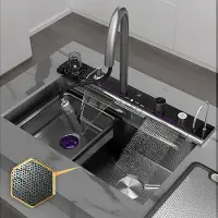 Selius Spüle – Edelstahl-Küchenspüle – Einbauspüle – Einbecken – Tiefes Becken – Gebürsteter Edelstahl