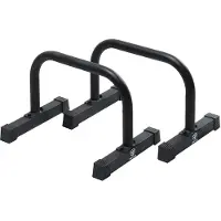 Selius Paralletthalter aus Stahl für Calisthenics – Schwarz – Tragfähigkeit: 250 kg