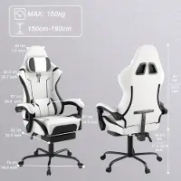 Selius Gaming-Stuhl - Gaming-Sessel - Bürostuhl - Büromöbel - Computerstuhl - Ergonomisch - Verstellbare Höhe