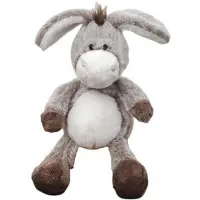 Champracer Grauer Esel Stofftier 30cm Kuscheltier für Kinder