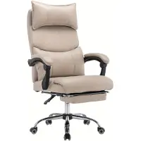 Selius Ergonomischer Gaming-Stuhl und Bürostuhl – verstellbare Höhe und Lendenwirbelstütze – Kunstleder – Khaki