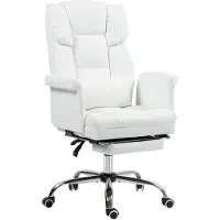 Selius Ergonomischer Bürostuhl - Bürostuhl mit Fußstütze - Bürostuhl - Arbeitshocker - Schreibtischstuhl - Weiß