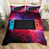 Homewish Gaming Bettwäsche Set 135x200 cm 2-teilig Mikrofaser Kinder Jungen Gamepad Design