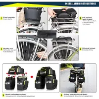 Selius Fahrradtaschen - Fahrradtaschen (Plural) - Doppelte Fahrradtaschen - Multifunktionale Gepäckträgertaschen - Reißfest - Große Gepäcktaschen