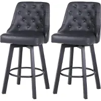 Selius Barkrukken - Barhocker - Hocker - Hocker mit hoher Rückenlehne - Bistrohocker - Set mit 2 Stück - Ergonomische Schaumstoff-Sitzfläche