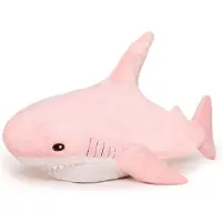 Champracer Kuscheltier Hai Plüschtier Kissen Rosa 40 cm