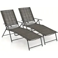Selius Liegestuhl für den Außenbereich – Loungestuhl, Gartenstuhl, Liegebett, Liegesessel – verstellbar, 6 Rückenlehnenpositionen, 2 Fußstützen