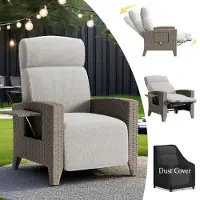 Selius Liegebett - Liegestuhl - Liege - Loungestuhl - Gartenstuhl - Rattan, Metallgestell