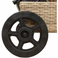 Selius Liegestuhl - Liegebett - Gartenstuhl - Ergonomisches Design - Rahmen aus recyceltem Holz - Wetterbeständige Geflochtene Oberfläche