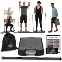 Selius Kompaktes Trainingsset – Set mit Widerstandsbändern – Tragbarer Fitnessbereich – Fitnessstudio – Heimtraining