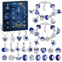 Generisch Adventskalender 2026 für Frauen und Mädchen – 24 weihnachtliche Kalenderarmbänder, -ketten und -Anhängersets, die individuell befüllt werden können