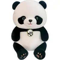 Champracer Plüschtier Panda Umarmung Spielzeug 27 cm Schwarz