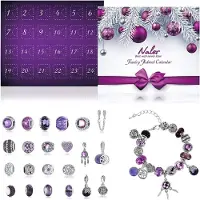 OCreon Adventskalender 2022 - Adventskalender - Anhänger - Weihnachtsfiguren - Geschenke für Mädchen und Frauen - Halskette