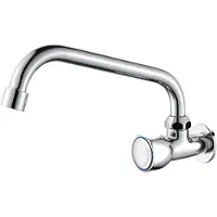 Ibergrif Einteiliger Einhebelmischer für kaltes Wasser – Küchenarmatur, Wandmontage – Chrom – Silber