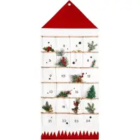Generisch Adventskalender für Weihnachten mit 24 Fächern – Wiederverwendbare Aufbewahrungstasche für den Adventskalender