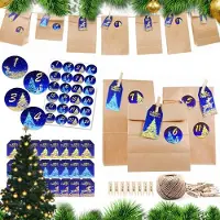 Generisch Adventskalender zum Befüllen - Weihnachtskalender, kleine Beutel für Adventskalender 2022 zum Befüllen