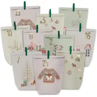 Generisch Adventskalender zum Befüllen – 24 Papier-Weihnachtsbeutel, die Sie selbst befüllen können