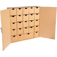 Rayher Hobby Materialen Pappm – Adventskalender – 100% recycelt – 29,6 x 29,6 x 6,5 cm – Adventskalender zum Befüllen