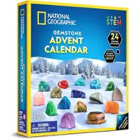 Generisch GEOGRAPHIC 2024 Adventskalender mit Edelsteinen – Limitierte Edition für Kinder, mit 24 Edelsteinen – Komplette Sammlung von Gesteinen