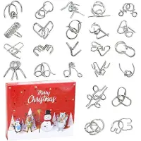 Generisch Rätsel-Adventskalender: Enthält 24 Metall-Rätsel – Weihnachtsgeschenk für Kinder – Adventskalender mit Rätseln – Für Mädchen
