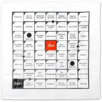 Generisch Trinkspiel-Spielfeld – Set mit 54 Teilen – Verschiedene Spielfelder – Tischdecke mit Aufdruck, 70 x 70 cm – Niederländische Version