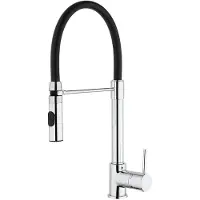 Dripio Einhebel-Küchenarmatur, verchromt, schwenkbar, mit Brauseanschluss
