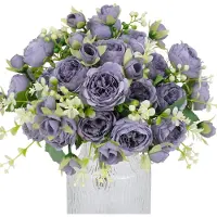 Generisch Kunstblumen, Pfingstrosen - 4 Bund - Real Touch Pfingstrosen - Künstliche Blumen, Blumenstrauß - Für Vasen