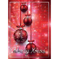 Generisch Adventskalender mit 24 echten Holzfiguren – Weihnachtsbaumornamente – Weihnachtsbaumdekoration