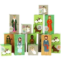 Papierdrachen DIY-Adventskalender zum Befüllen – Set mit Boxen – Motiv: Weihnachtskrippe – Weihnachten