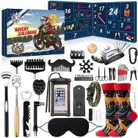 Izoel Gadget-Adventskalender für Männer, Jugendliche und Jungen 2025 – Weihnachten – Werkzeuge für den Haushalt – Lustige Socken – Für Freunde