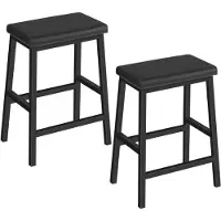 HOOBRO 2er Set Barhocker gepolstert 61 cm Schwarz