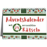 Generisch Rätsel-Adventskalender für Erwachsene – 24 knifflige Rätsel – 2024, geeignet für Einzelpersonen, Paare und Familien