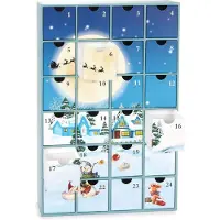 Ed Brubaker Adventskalender zum Befüllen – Weihnachtsdorf im Schnee – DIY-Adventskalender mit 24 Türchen für Gutscheine, Süßigkeiten und andere Überraschungen