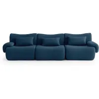 MILY SOFA MILYSOFA SOFATIME 3-Sitzer-Modulsofa, geradlinig, aus feinem Schlingenstoff, tiefblau
