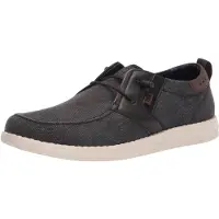NUNN BUSH Herren BREWSKI Wallabee Canvas MOC Toe Bungee Slip-ON Slipper, schwarz