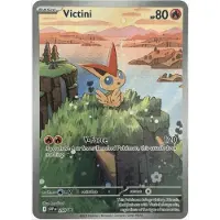 HEART FOR CARDS Pokémon TCG Black Bolt – Victini (SVP 208) – Illustration Rare Black Star Promo Einzelkarte [Englisch] + Heartforcards Versandschutz